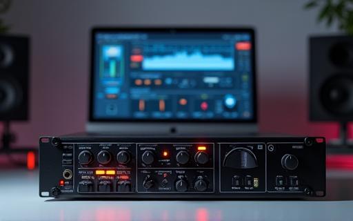 Image of a high-quality audio interface or production software interface