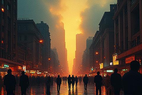 Album cover art for 'Cidade Eterna' by a local artist
